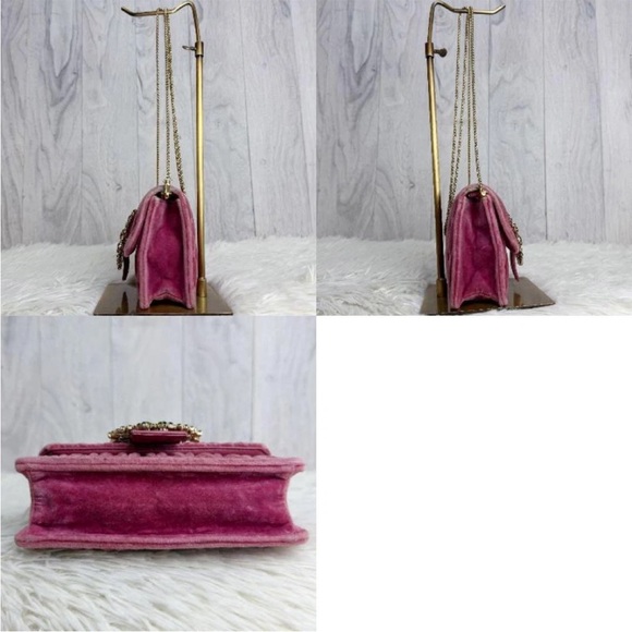 Miu Miu Pink Velvet Shoulder Bag - Picture 7 of 10